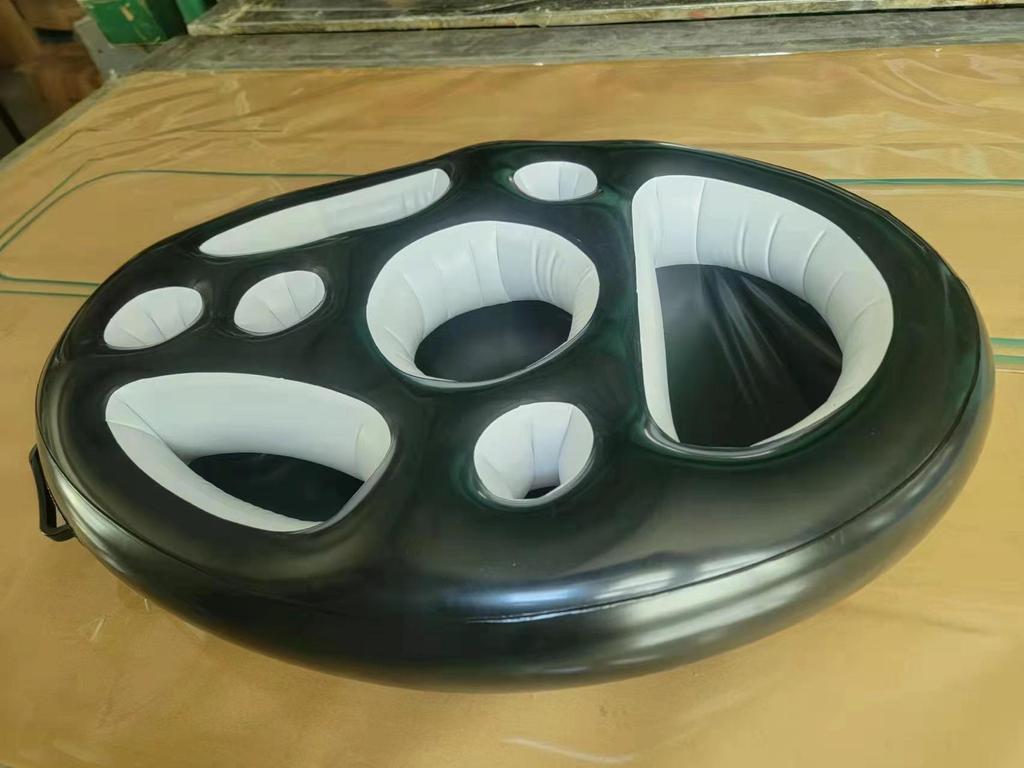 Экологичный ПВХ Надувной Подстаканник и Подставка с Отделением для Телефона и Множеством Отверстий для Напитков для Использования в Бассейне