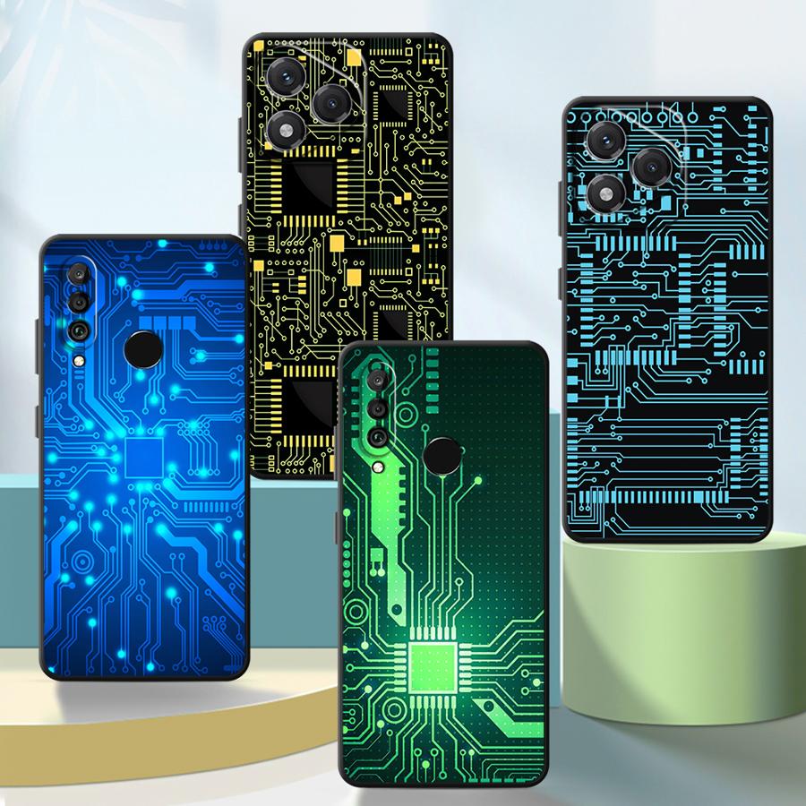 Чехол для Huawei P30 P20 Pro P20 P40 Lite P Smart 2019 P20 Lite 2018 Funda Чехол для телефона Ретро Печатная плата