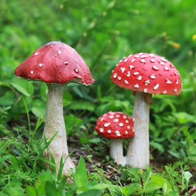 Красный Садовый Гриб Украшение Декор Поделки Фея Цветочный Горшок Растения для Патио Двор