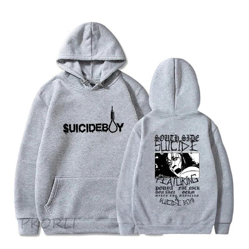 Vintage Suicideboy Hooded SweatShirt Men Women Harajuku Grey Day Rapper Streetwear Men's Hoodies Pullover Clothes