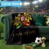 Custom Name Portugal Flag Design Flannel Blanket, Use for Birthday/Holiday Gift, Soft Blanket for Sofa/Bed/Camping/Office, Home Decor