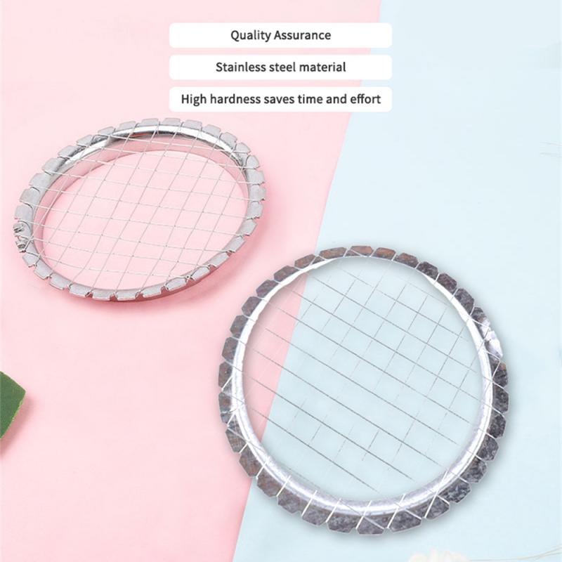 Яйцерезка из нержавеющей стали, сетка, измельчитель овощей и фруктов для салата, десерта, нарезка кубиками картофеля, кухонные гаджеты