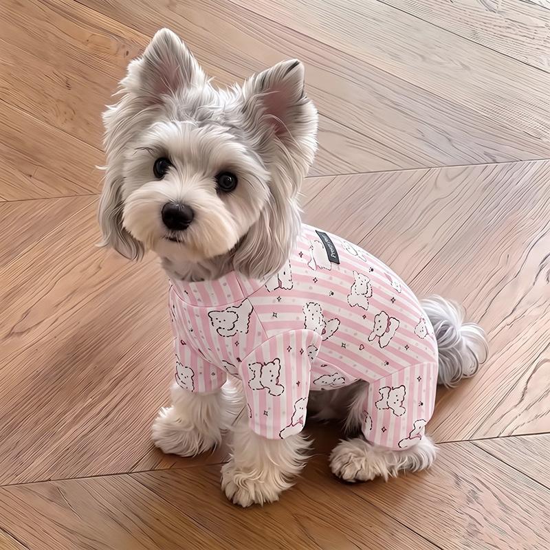 Dog German velvet warm four-legged clothes autumn and winter than bear teddy small dog cat pet bottoming shirt loungewear