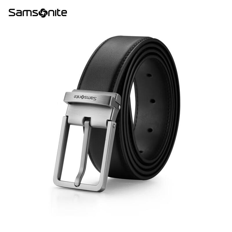 Мужской кожаный ремень Samsonite с пряжкой-булавкой и держателем для карт, подарочный набор