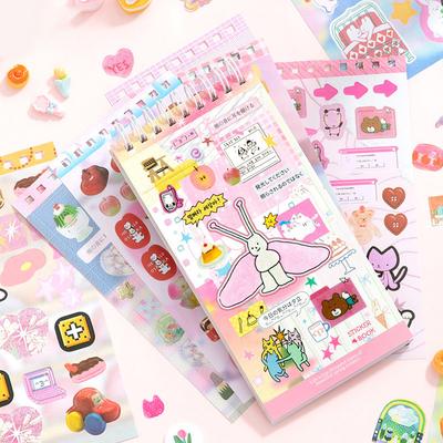 20 листов Ins Hand Account Наклейки Скрапбукинг Kawaii Канцелярские принадлежности Мультфильм Pet Наклейка Книга Diy Дневник Украшения Школьные Принадлежности