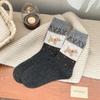 Носки гольфы с узором Fair Isle из щенячьей шерсти – Толстые, теплые и милые для осени и зимы