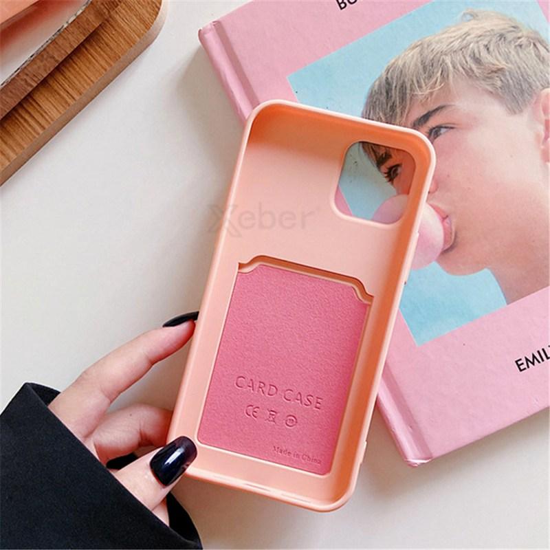 Мягкий силиконовый чехол для телефона для iPhone 13 Pro Max 12 11 слотов для карт, карманный кошелек, задняя крышка для Samsung S21 A32 Xiaomi Poco M3 Pro Redmi 9T