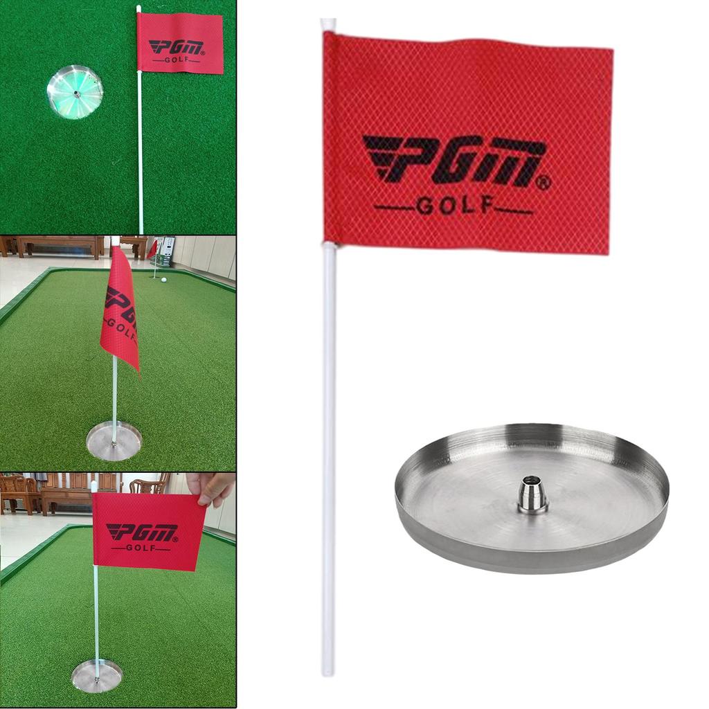 Stainless Steel Golf Green Hole Cup Flag Stick Durable for Putter Accessories