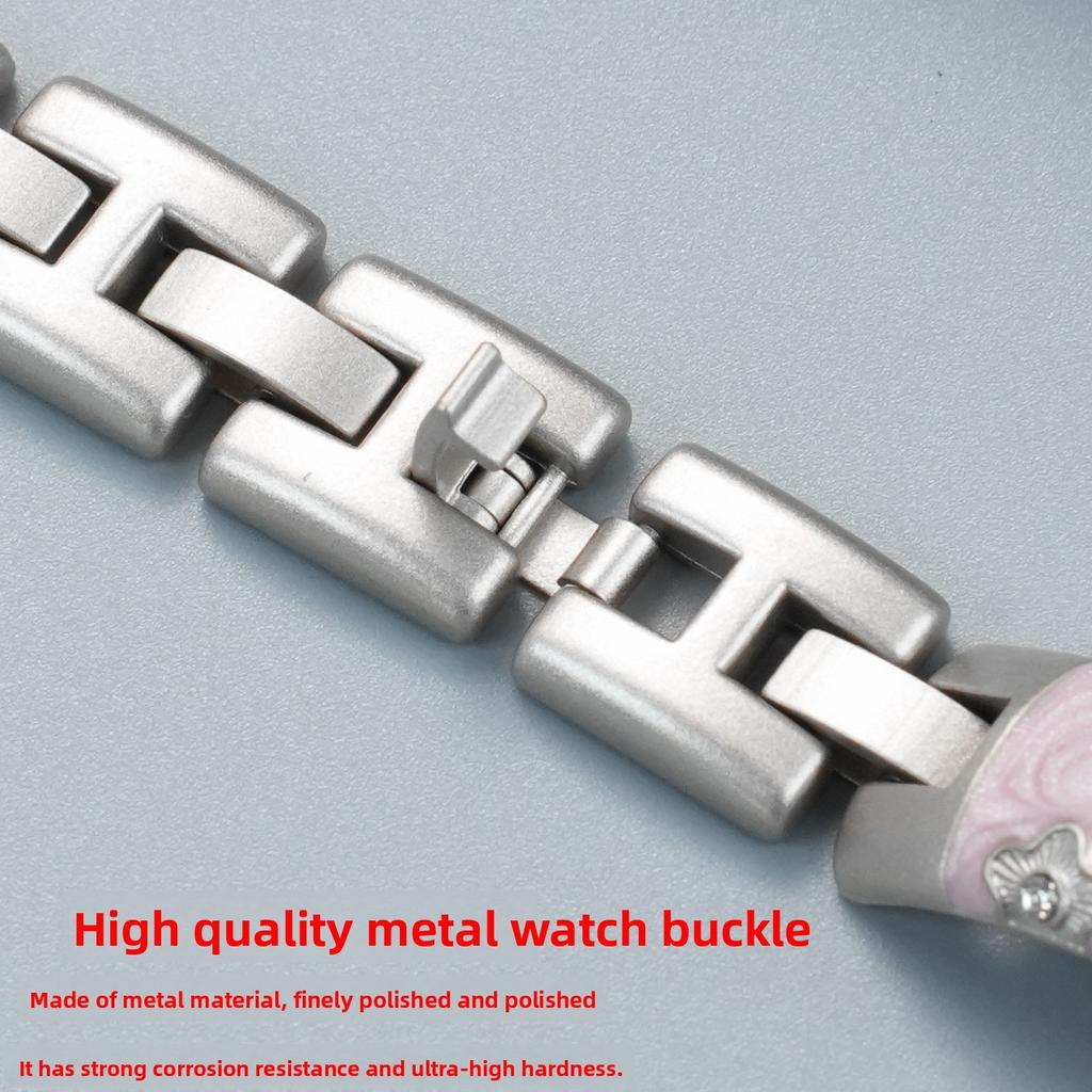 14mm metal watchband For Garmin Watch Lily 2 Elegant lady White rose gold pink strap waterproof bracelet smart watch Accessories