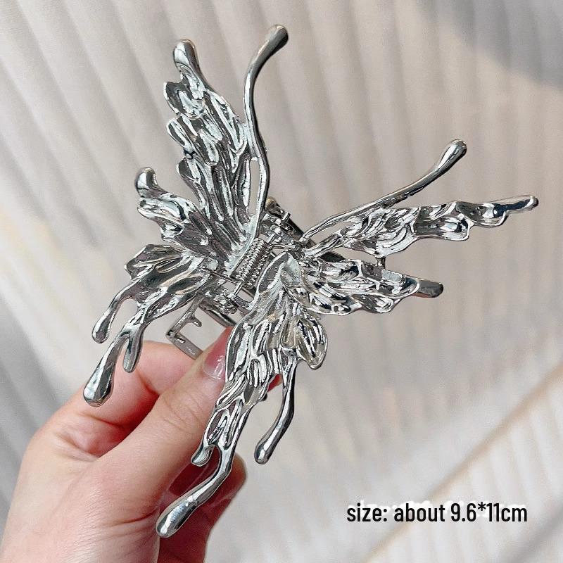 Металлическая полая заколка для волос в форме бабочки - модный аксессуар для хвоста Y2K