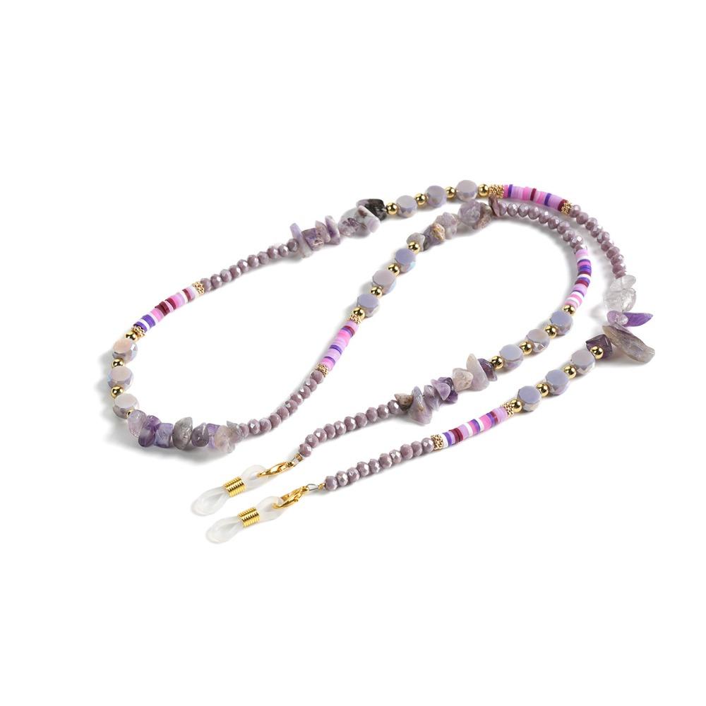 Crystal Eyeglass Holder Necklace Colorful Eyeglass Lanyard Beads Glasses Chain Reading Glasses