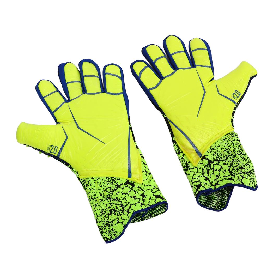 Soccer Goalkeeper Gloves Thickened Latex Anti Slip Breathable Cushioning Soccer Goalie Gloves for Training Competition