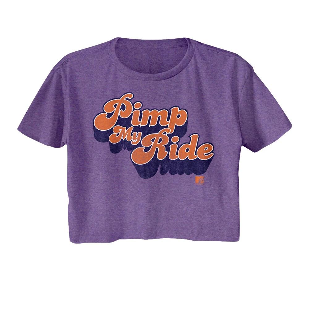 MTV Music Television Pimp My Ride Original Logo Women's Crop Top T Shirt