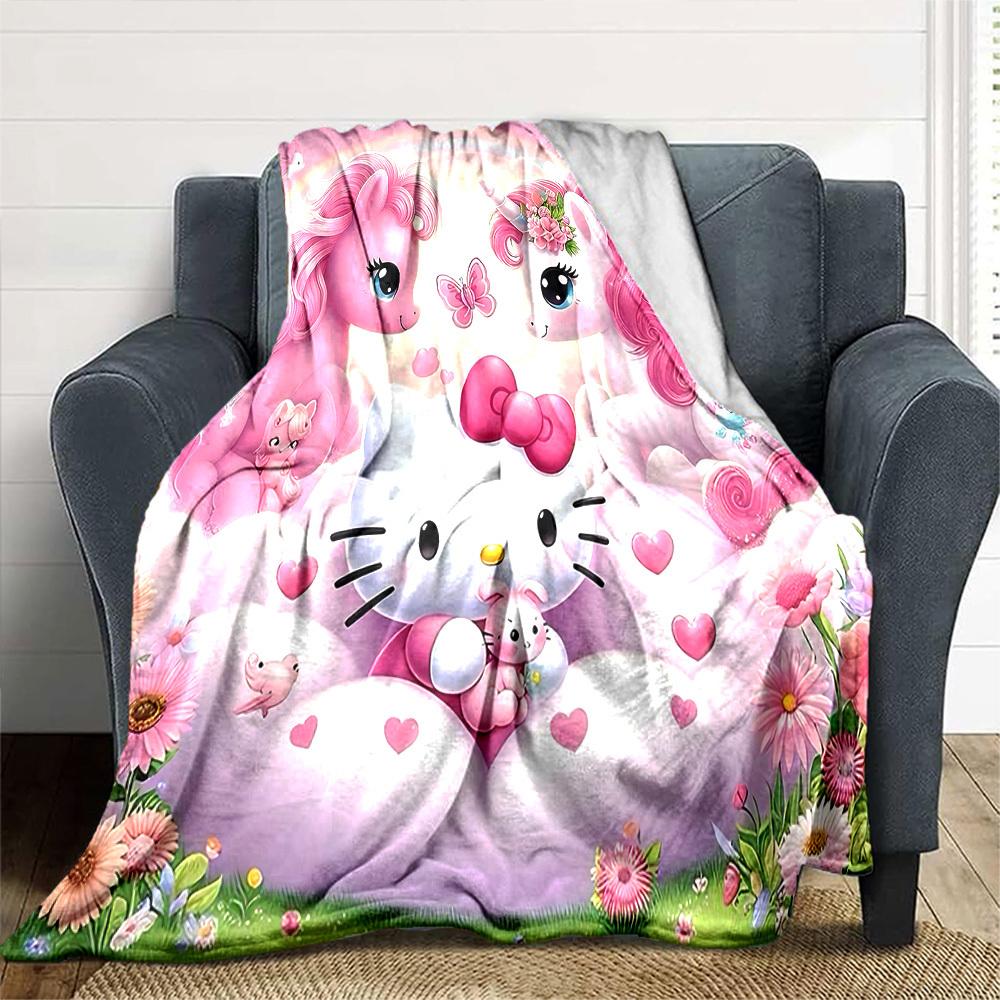 1 шт. Плед Hello Kitty Единорог Легкий фланелевый плед для дивана кровати путешествий кемпинга гостиной офиса дивана кресла