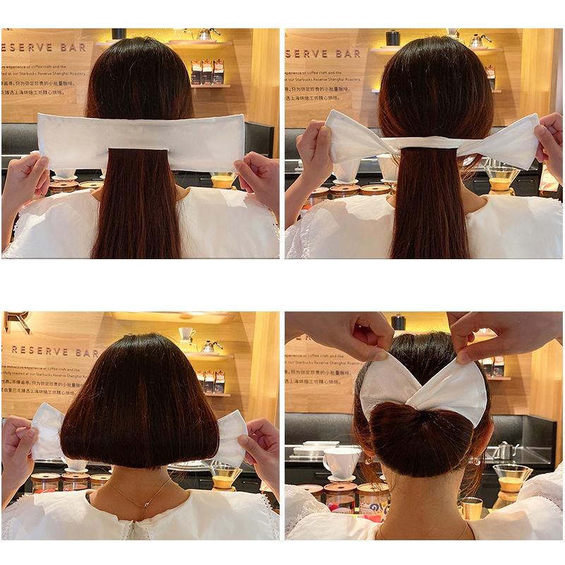 Women Girl Deft Bun Maker Knotted Wire Headband Donut Bun Maker Tool Hair Bands Hairstyle Tool