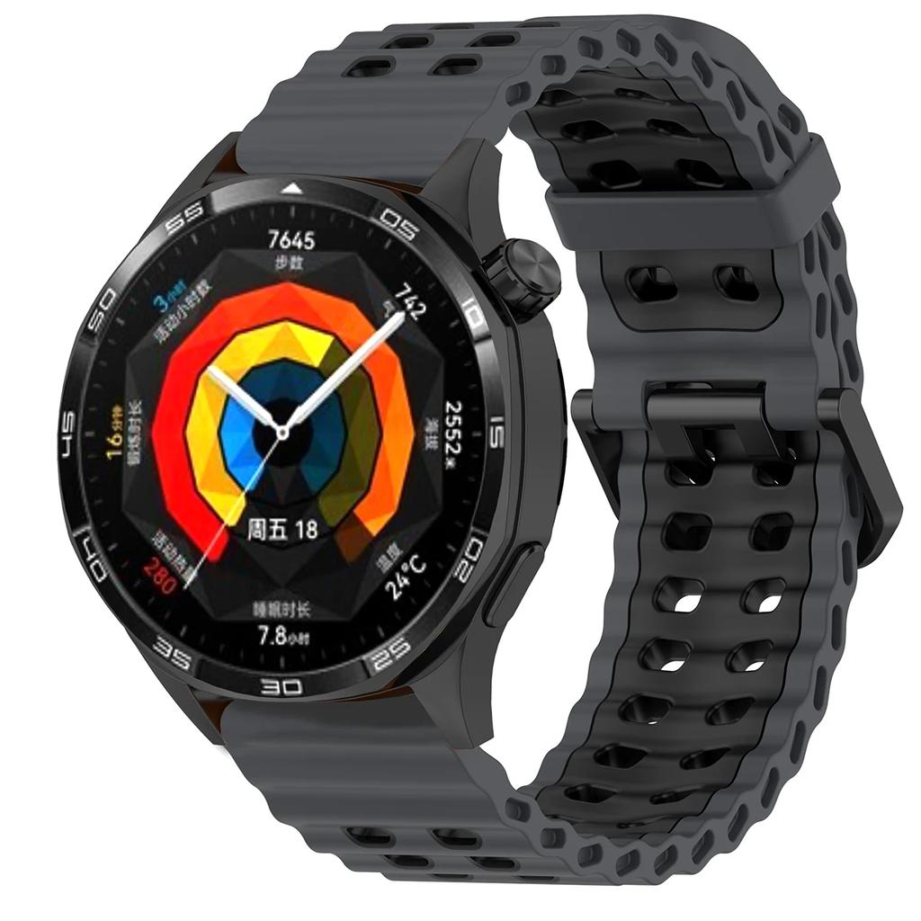 22мм Океанический силиконовый ремешок для Huawei Watch GT5 5Pro GT4 46мм Сменный 24мм браслет для Samsung Galaxy Watch 3 45мм Gear S3