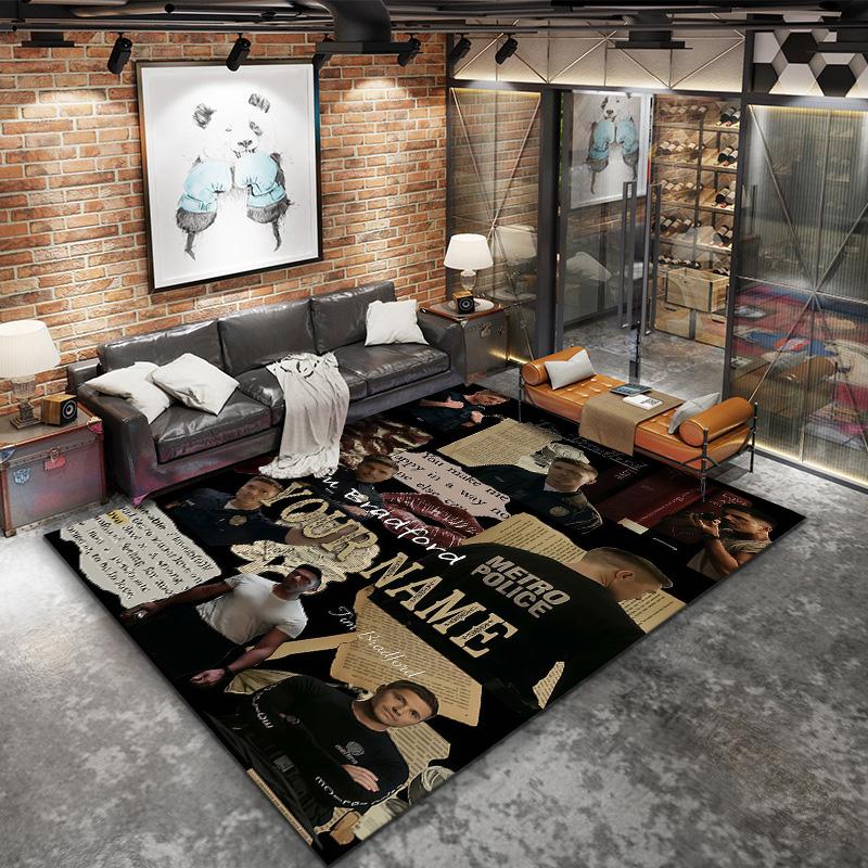 The Rookie Custom Name Carpet Rug For Living Room Bedroom Home Sofa Decoration Kids Play Nonslip Floor Mat