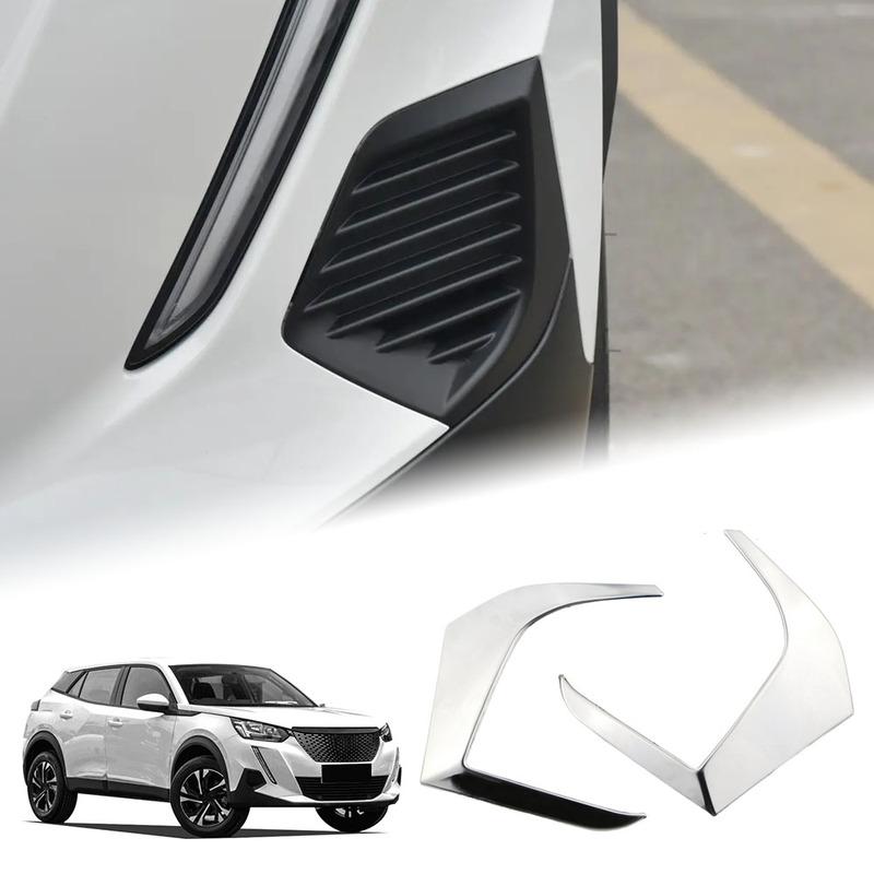 Для Peugeot 2008 E2008 Накладка на противотуманную фару Передняя декоративная рамка крышки противотуманной фары Стикер