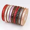 Classic Gold-stamped Heart Ribbons 1cm*30 meters Gift Packaging Ribbon  DIY
