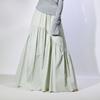 Дизайнерская ретро-юбка с завышенной талией, женская весенне-летняя повседневная юбка-рыбий хвост, длинная юбка с большим подолом