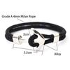 Nautical Anchor Bracelet Men Grade A 4mm Rope Surf Braclet Outdoor Cool Biker Accessories Pulseria Hombre Yoga Braslet