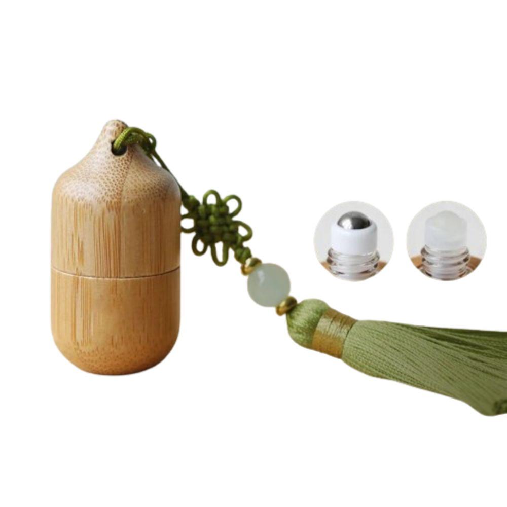 Empty Bottle Essential Oil Bottle Reusable Perfume Bottle Bamboo Roller Ball Bottle Travel