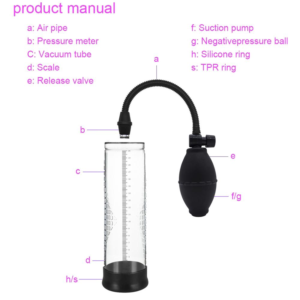 Penis Pump Enlargement Vacuum Extender Men Sex Toy Increase Length Enlarger