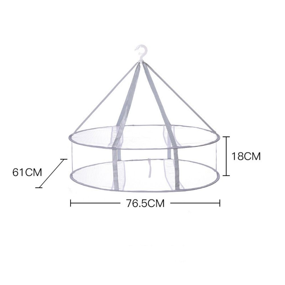 Folded Mesh Clothes Basket Multipurpose Laundry Basket Clothes Drying Net Rack Coat Dress