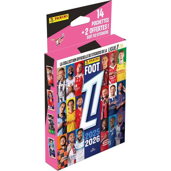 Blister - PANINI - Foot FR 2025/26 Ligue 1 McDonald's - 14 pochettes + 2 offertes - 112 stickers