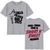 2025 Сабрина Карпентер Lollapalooza Футболка Short N' Sweet Эстетика Футболки с коротким рукавом Мужские Женские Ретро Круглый вырез Хлопковая футболка