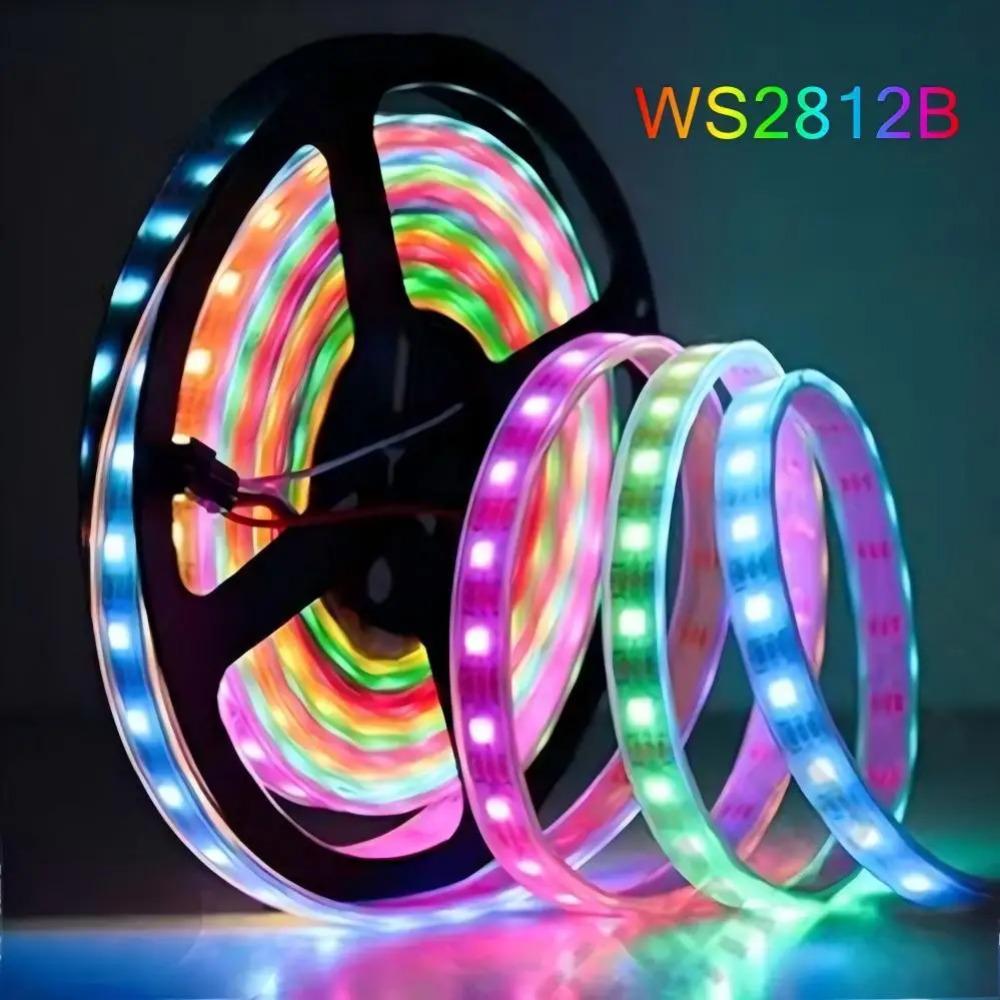 5V WS2812B RGB Цветная Светодиодная Лента 5050 RGBIC 5V Умная Водонепроницаемая Светодиодная Лента с Индивидуально Адресуемым Контроллером 30/60/144 Пикселей/Светодиодов/м