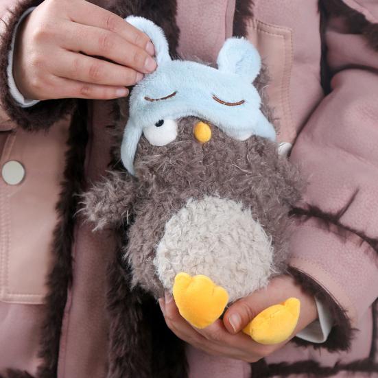 Owl Plush Pillow with Detachable Eye Masque Cute Owl Stuffed Animal Soft And Cuddly Owl Doll for Kids Home Decor Birthday Gifts