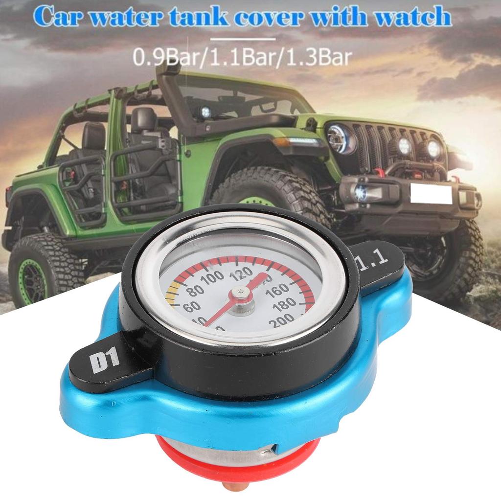 Крышка радиатора автомобиля Универсальная крышка термостата радиатора автомобиля Герметичная крышка бачка с (Большая голова 1,1 бар)