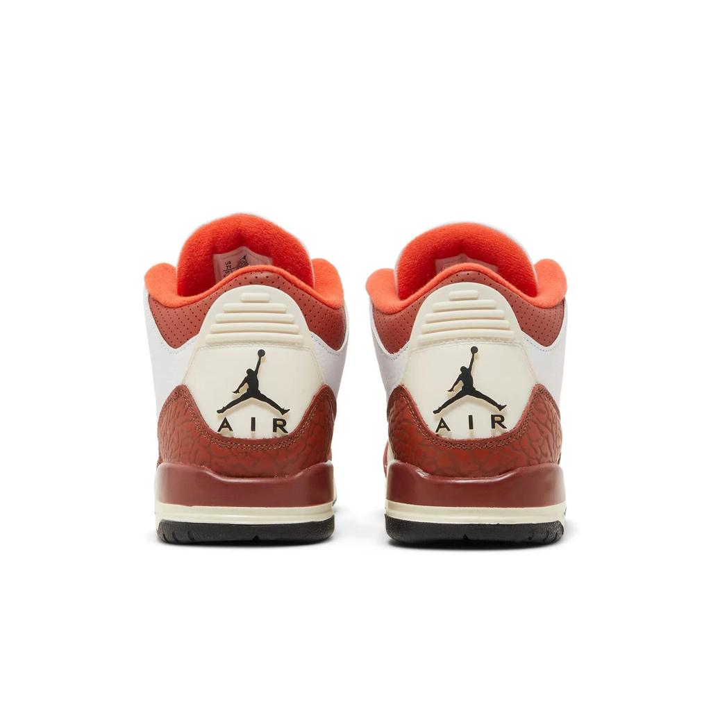 Air Jordan 3 Retro Grade School 'Mars Stone' (Unisex) White / Black / Mars Stone / Team Orange Kids' Basketball Shoes DV7028 108