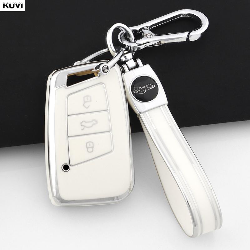 Чехол-брелок из ТПУ для умного ключа автомобиля Для Volkswagen VW Magotan Passat B8 Golf Для Skoda Superb A7 Аксессуары