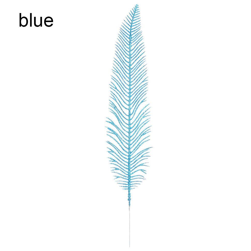 Декор Перо Лист Блестящие Искусственные Растения Блестящий Орнамент Перо Лист Рождественская Елка Цветы