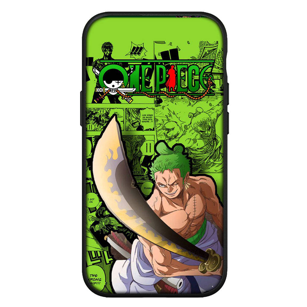 Для iPhone 16 15 Xiaomi Redmi Note 14 13 12 11 Pro Max 16e Samsung Galaxy S25 S24 S23 Moto OPPO Huawei Comics One Piece Roronoa Zoro Luffy чехол для телефона