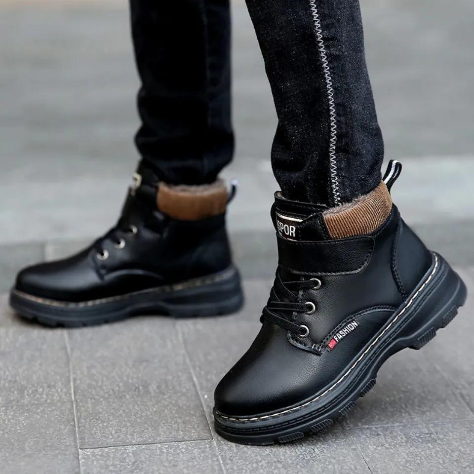 Обувь для мальчиков, зимние сверхлегкие ботинки из ЭВА, хлопковая обувь с подкладкой, утепленная теплая обувь, зимние сапоги для девочек