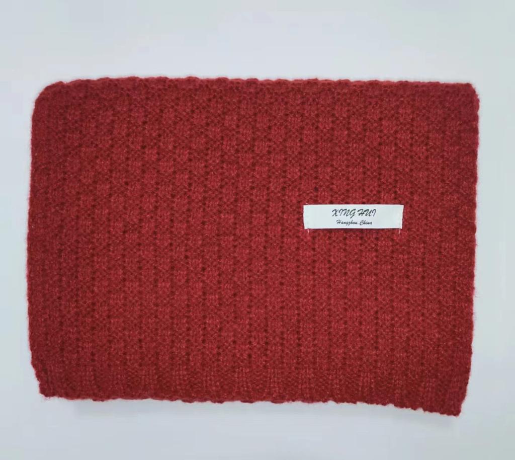 Осень и зима новый однотонный шарф модный универсальный вязаный теплый трендовый шарф женский