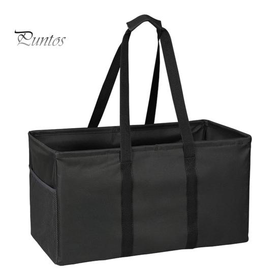 Многоразовая сумка для продуктов, складная хозяйственная сумка для покупок, вместительная, застежка-молния, водонепроницаемая, многофункциональная сумка-тоут с сетчатыми карманами