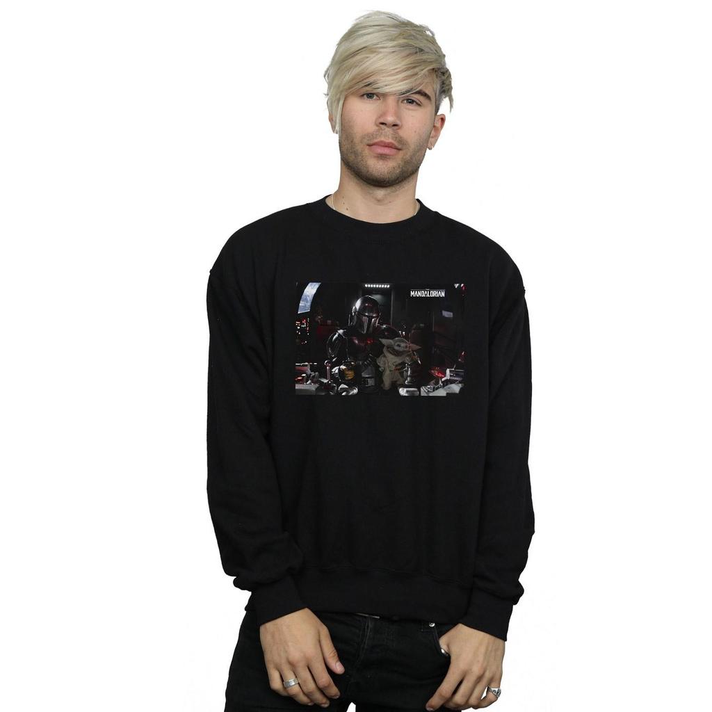 Star Wars Mens The Mandalorian Mando And Co-Pilot Sweatshirt