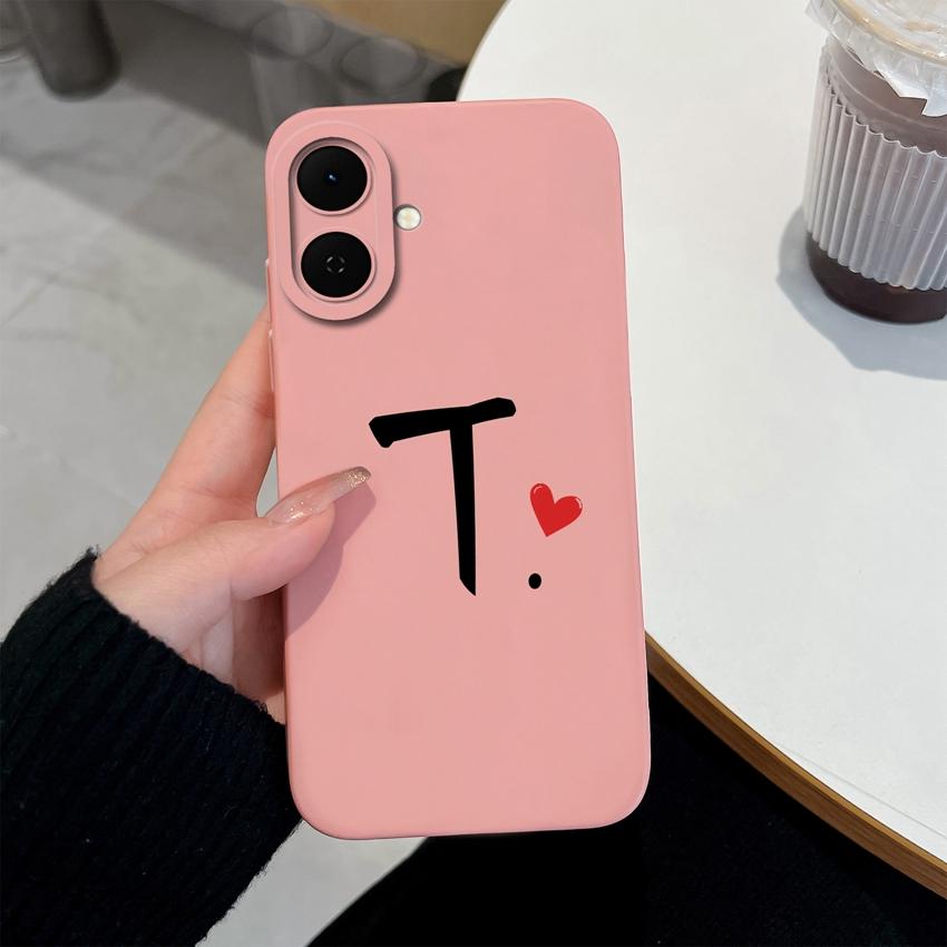 Розово-черный чехол для телефона в парном стиле для Tecno Spark Go 2 3 1 1S, простой корпус с буквами, мягкий силикон, противоскользящий, прочный корпус