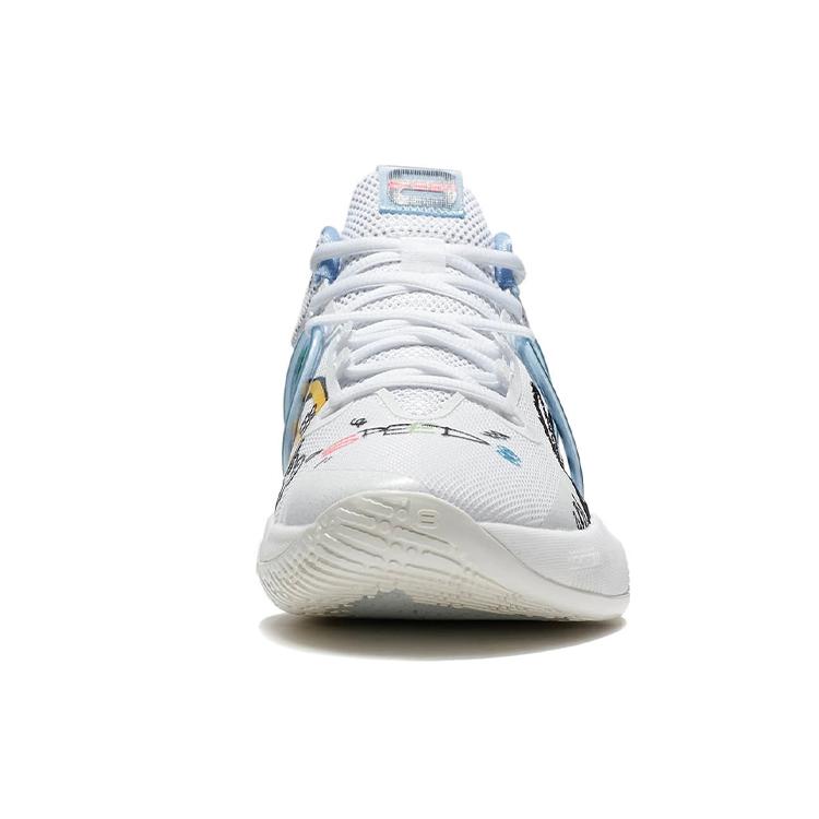 Li Ning Speed 8 Амортизирующие Нескользящие Износостойкие Низкие Баскетбольные Кроссовки Мужские Бело-Синие ABAT119-4