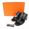 Excellent HERMES Sandals cute Purchased in 2025 Glennan Metal Leather black  Used