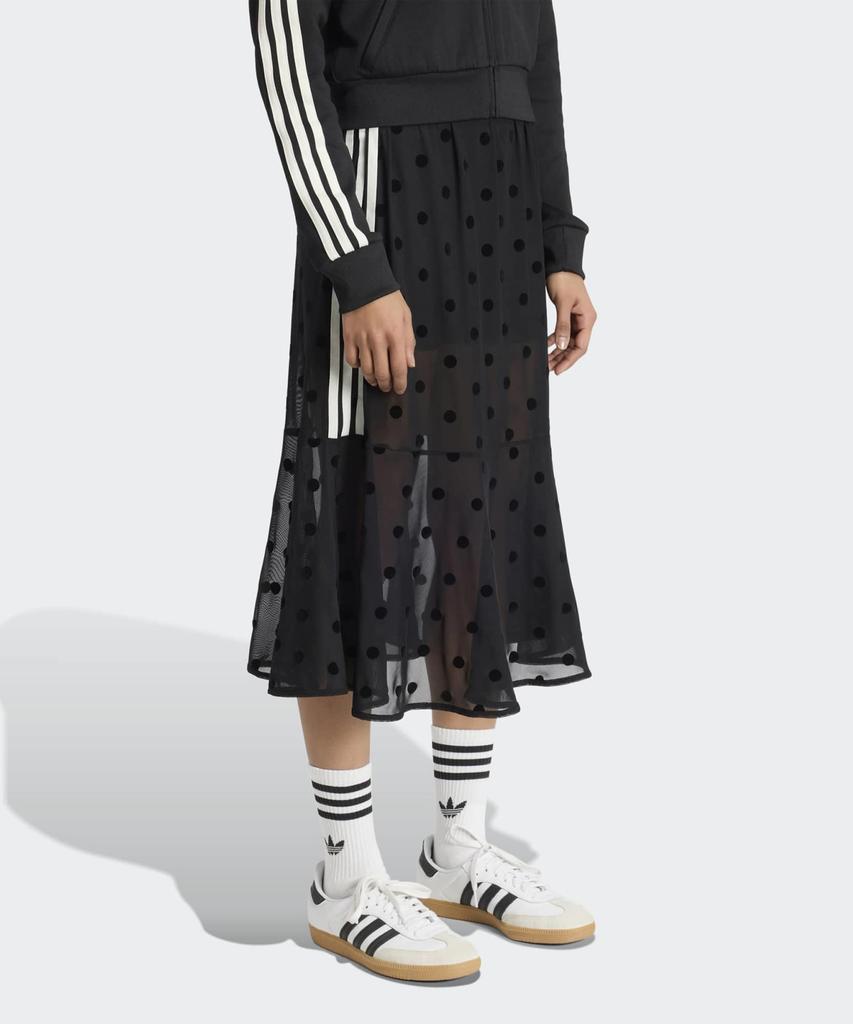 Юбка Adidas с прозрачными горошками - Черная / Kv1177