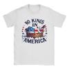 No Kings In America T Shirt for Men Pure Cotton Vintage T-Shirt Crewneck Tee Shirt Short Sleeve Clothing Party