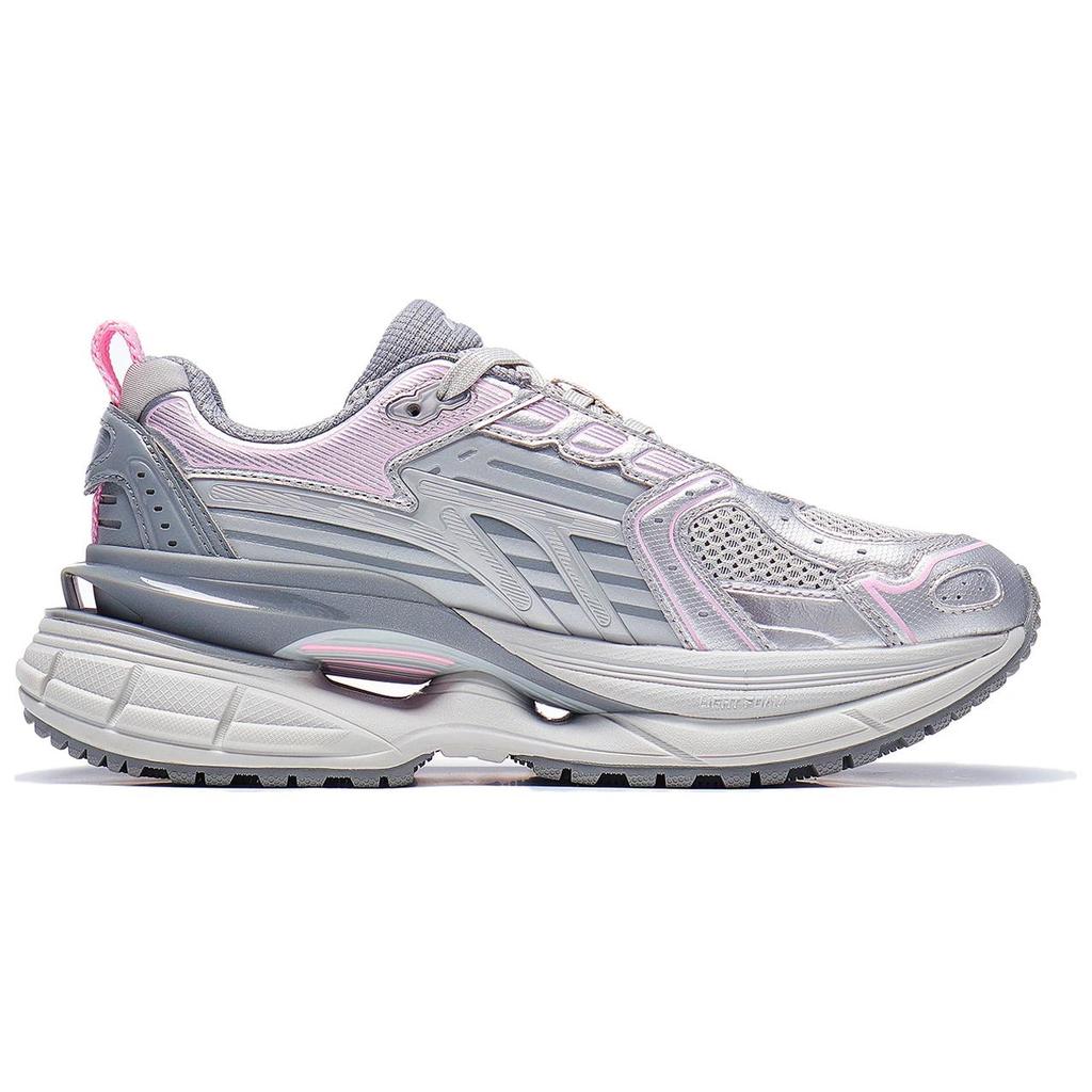 Li Ning Comet 5 Yi Star 5 Износостойкие Пружинящие Низкие Повседневные Кроссовки Женские Серебристо-серые AGCT352-3