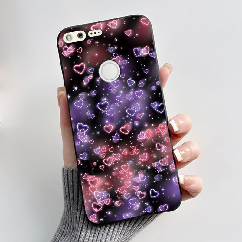 Роскошный Милый Кролик Любовь Мультяшный Забавный Чехол Для Google Pixel XL Pixel1 1 XL Черный Силиконовый Мягкий Чехол Для Телефона Защитная Задняя Крышка
