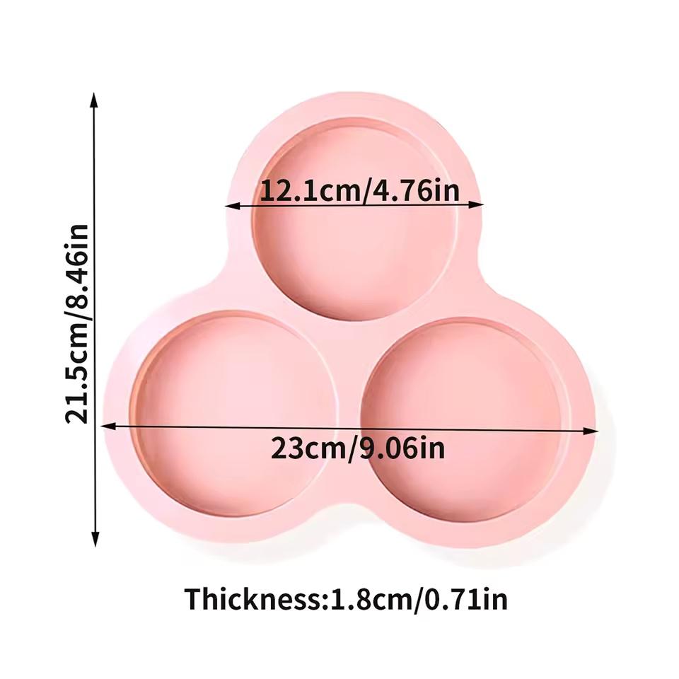 Силиконовая форма для яиц Форма для яиц для аэрофритюрницы Многоразовая 3-ячеечная форма для выпечки маффинов и кексов Кухонные аксессуары для приготовления пищи