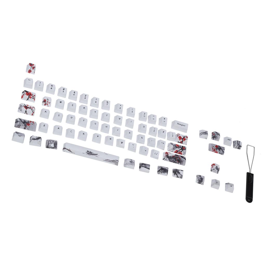 Клавиатура Wangjiang Plum Blossome Keycap Design совместима с 6164 для механической клавиатуры своими руками